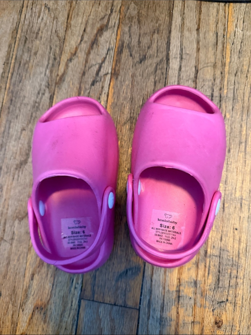 Koala Kids Bright Pink Slip-On Clog Sandals